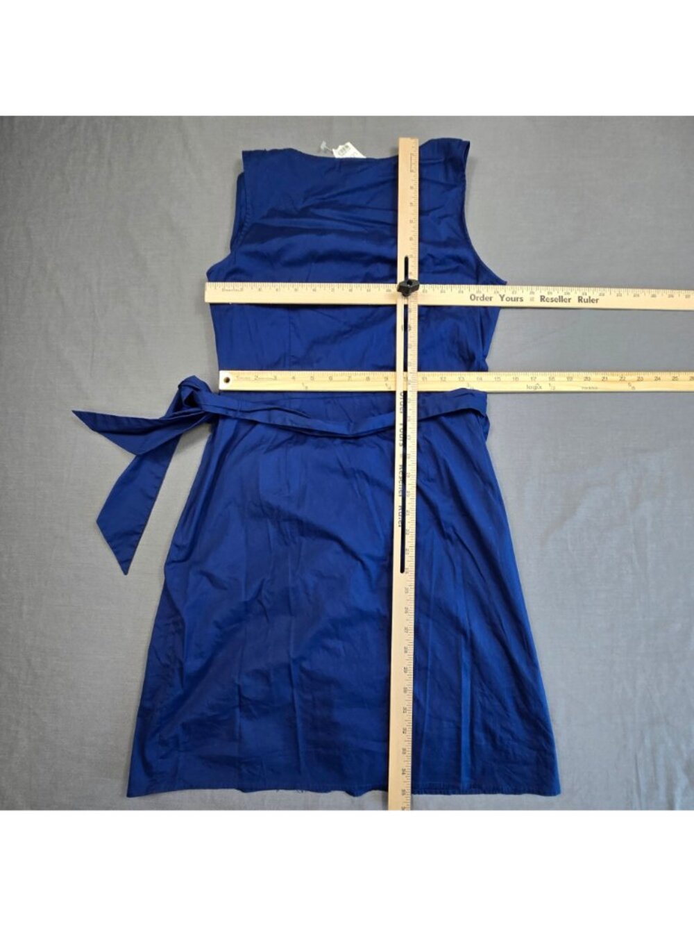 NEW Ann Taylor Loft Wrap Dress Size 6 Sleeveless Navy Blue Tie Waist - Picture 5 of 5